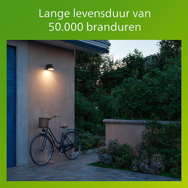 Philips Wandlamp | Ultra Efficient | Voltan | 2700K | IP44 | 4.3W | Zwart LPH05149 - 4