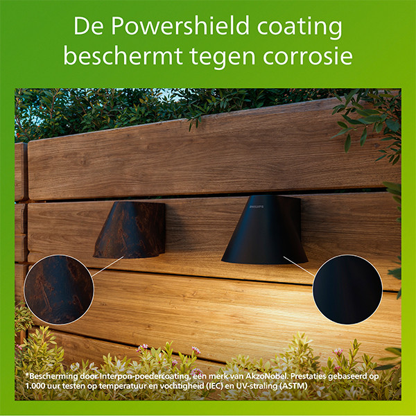 Philips Wandlamp | Ultra Efficient | Voltan | 2700K | IP44 | 4.3W | Zwart LPH05149 - 5