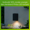 Philips Wandlamp | Ultra Efficient | Voro | 2700K | IP44 | 4.3W | Antraciet LPH05148 - 3