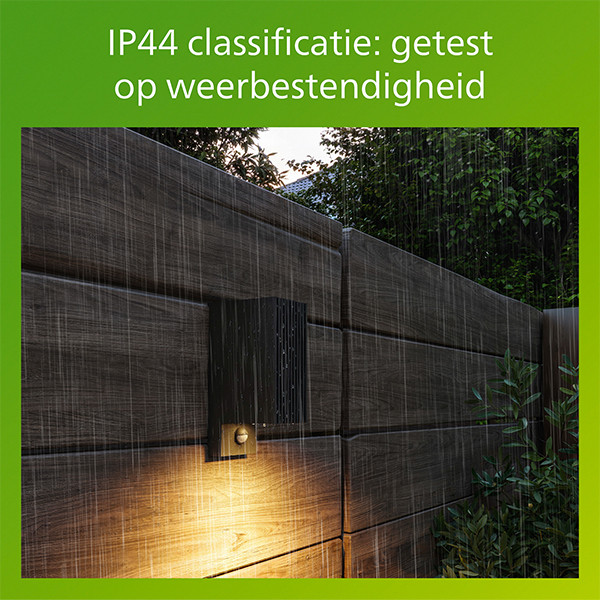 Philips Wandlamp | Ultra Efficient | Voro | Bewegingssensor | 2700K | IP44 | 4.3W | Antraciet LPH05141 - 6