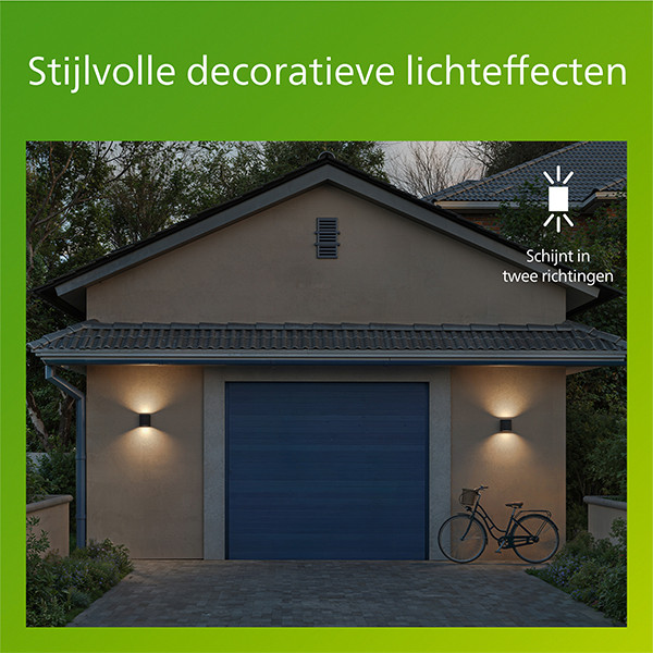 Philips Wandlamp | Zyra | 2700K | IP44 | 4.3W | Antraciet LPH04617 - 8