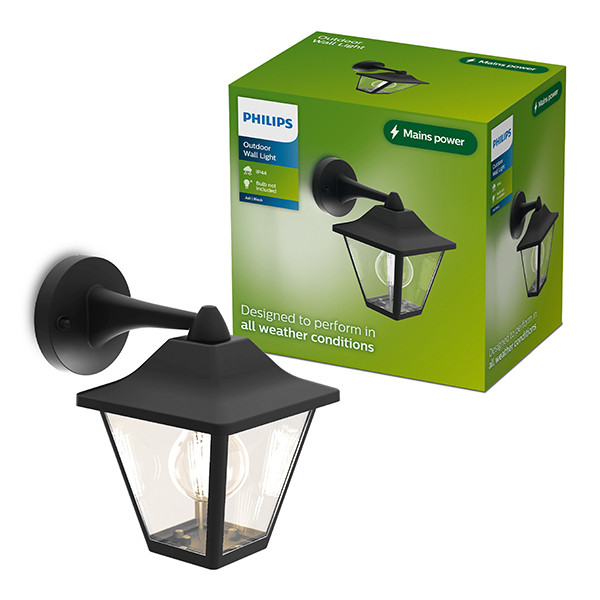 Philips Wandlamp E27 | Juli | IP44 | 5W | Zwart LPH04623 - 1