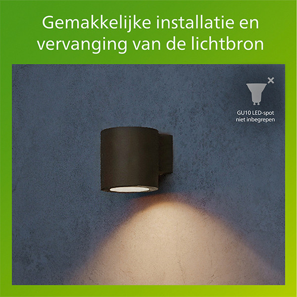 Philips Wandlamp GU10 | Fylx | IP44 | | Bruin LPH04621 - 4