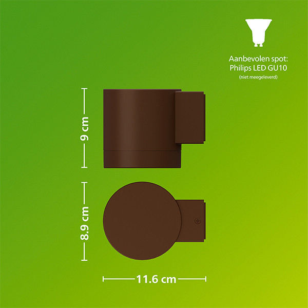 Philips Wandlamp GU10 | Fylx | IP44 | 5W | Bruin LPH04621 - 8