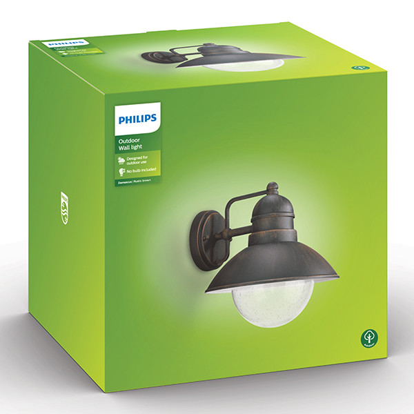 Philips Wandlamp buiten E27 | Damascus | Rond | IP44 | Roest | 1 stuk LPH04784 - 2