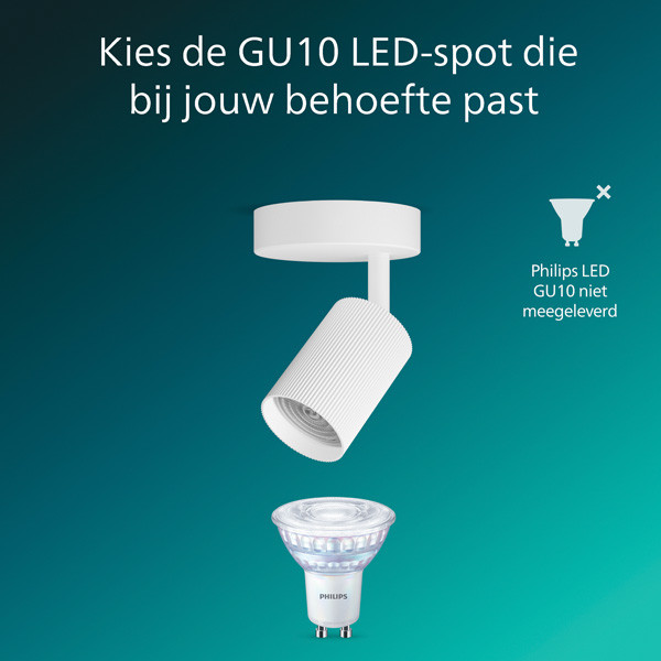 Philips Wyatt Led Opbouwspot | 1 spot | Wit | GU10 fitting LPH05083 - 6