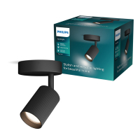 Philips Wyatt Led Opbouwspot | 1 spot | Zwart | GU10 fitting LPH05082