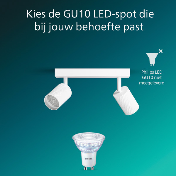 Philips Wyatt Led Opbouwspot | 2 spots | Wit | GU10 fitting LPH05075 - 6