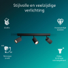 Philips Wyatt Led Opbouwspot | 3 spots | Zwart | GU10 fitting LPH05076 - 2