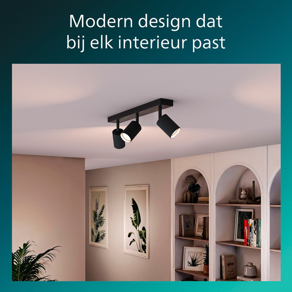 Philips Wyatt Led Opbouwspot | 3 spots | Zwart | GU10 fitting LPH05076 - 7