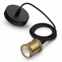Philips lamphouder E27 | 2 meter | Vintage | Goud  LPH01329