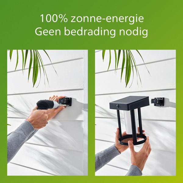 Philips myGarden Solar floodlight met sensor | 5000K | IP65 | 8.7W | Zwart  LPH03558 - 5