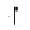 Philips myGarden Solar sokkellamp met spies | Fyce | 2700K | Recht | IP44 | Zwart  LPH03534 - 3
