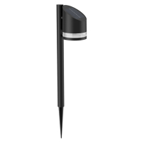 Philips myGarden Solar sokkellamp met spies | Fyce | 2700K | Schuin | IP44 | Zwart  LPH03536