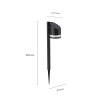 Philips myGarden Solar sokkellamp met spies | Fyce | 2700K | Schuin | IP44 | Zwart  LPH03536 - 3