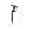 Philips myGarden Solar sokkellamp met spies | Jivix | 2700K | IP44 | Zwart  LPH03557 - 3