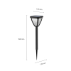Philips myGarden Solar sokkellamp met spies | Vapora | 2700K | IP44 | Zwart  LPH03542 - 3