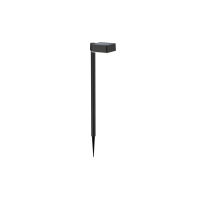Philips myGarden Solar sokkellamp met spies | Vynce | 2700K | Vierkant | IP44 | Zwart  LPH03540