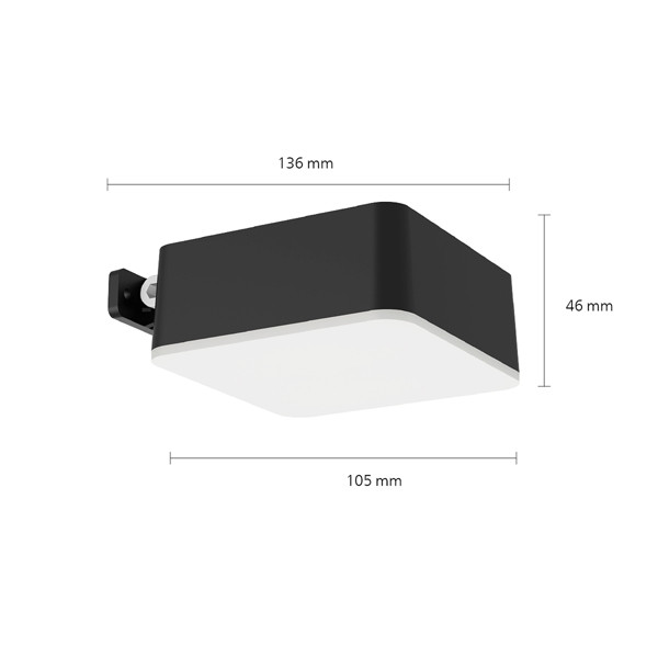 Philips myGarden Solar wandlamp | Vynce | 2700K | Vierkant | IP44 | Zwart  LPH03539 - 3
