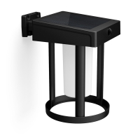 Philips myGarden Solar wandlamp met sensor | Camill | Rond | 3000K | Mat | IP44 | Zwart  LPH03526