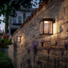 Philips myGarden Solar wandlamp met sensor | Camill | Vierkant | 3000K | Helder | IP44 | Zwart  LPH03525 - 7