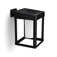 Philips myGarden Solar wandlamp met sensor | Camill | Vierkant | 3000K | Mat | IP44 | Zwart  LPH03524
