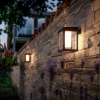 Philips myGarden Solar wandlamp met sensor | Camill | Vierkant | 3000K | Mat | IP44 | Zwart  LPH03524 - 7