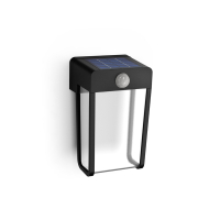 Philips myGarden Solar wandlamp met sensor | Shroud | 2700K | Helder | IP44 | Zwart  LPH03532