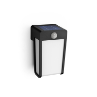 Philips myGarden Solar wandlamp met sensor | Shroud | 2700K | Mat | IP44 | Zwart  LPH03530