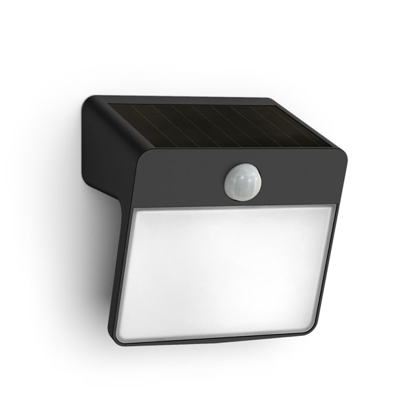 Philips myGarden Solar wandlamp met sensor | Yarixa | 2700K | IP44 | Zwart  LPH03528 - 1