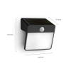 Philips myGarden Solar wandlamp met sensor | Yarixa | 2700K | IP44 | Zwart  LPH03528 - 3