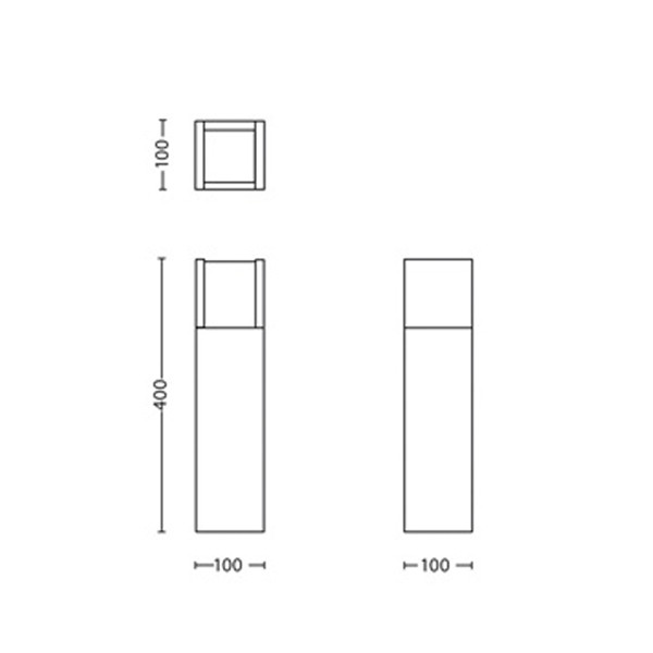 Philips myGarden sokkellamp 40 cm | Arbour | 2700K | Ultra Efficient | IP44 | 3.8W | Antraciet  LPH03585 - 3