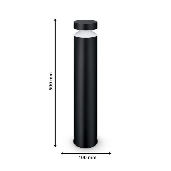 Philips myGarden sokkellamp 50 cm | Laven | 2700K | IP44 | 6W | Zwart  LPH03550 - 3