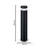 Philips myGarden sokkellamp 50 cm | Laven | 2700K | IP44 | 6W | Zwart  LPH03550 - 3