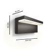 Philips myGarden wandlamp | Bustan | 2700K | Ultra Efficient | IP44 | 3.8W | Antraciet  LPH03508 - 3