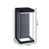 Philips myGarden wandlamp | Kyrie | 2700K | IP44 | 12W | Zwart  LPH03552 - 3