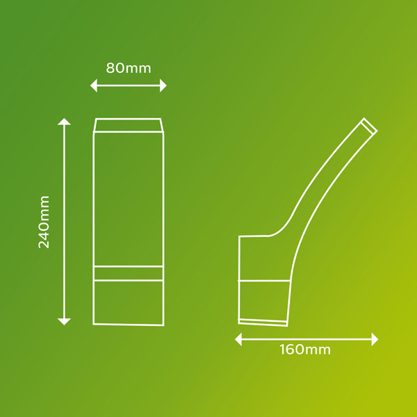 Philips myGarden wandlamp | Splay | 2700K | Ultra Efficient | IP44 | 3.8W | Antraciet  LPH03520 - 3