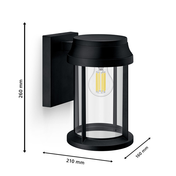 Philips myGarden wandlamp E27 | Bellini | Rond | IP44 | Zwart  LPH03577 - 3