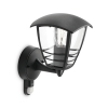 Philips myGarden wandlamp met bewegingssensor | Creek | Geschikt voor 1x E27 | IP44 | Zwart