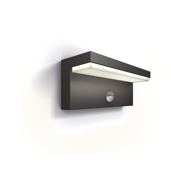 Philips myGarden wandlamp met sensor | Bustan | 2700K | Ultra Efficient | IP44 | 3.8W | Antraciet  LPH03511 - 1