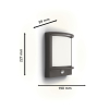 Philips myGarden wandlamp met sensor | Samondra | 2700K | Ultra Efficient | IP44 | 3.8W | Antraciet  LPH03513 - 3