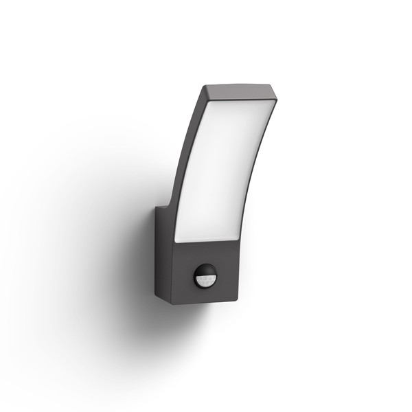 Philips myGarden wandlamp met sensor | Splay | 2700K | Ultra Efficient | IP44 | 3.8W | Antraciet  LPH03522 - 1
