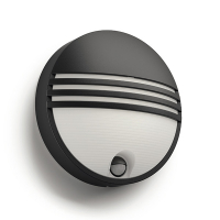 Philips myGarden wandlamp met sensor | Yarrow | 2700K | IP44 | Zwart | 6W  LPH01207