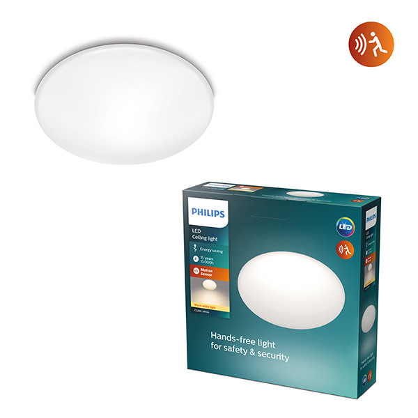Philips plafondlamp met sensor | Shan | 2700K | Ø 26 cm | Wit | 12W LPH04786 - 1