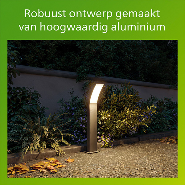 Philips sokkellamp 60 cm | Splay | 2700K | Zuil | IP44 | Antraciet LPH04640 - 5