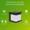 Philips solar wandlamp met sensor | Diara | 2700K | IP44 | 3.8W | Zwart LPH04631 - 2