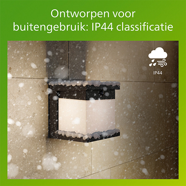 Philips solar wandlamp met sensor | Diara | 2700K | IP44 | 3.8W | Zwart LPH04631 - 4