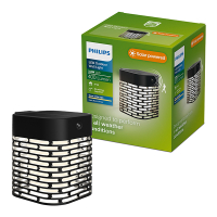 Philips solar wandlamp met sensor | Hara | 2700K | IP44 | 3.8W | Zwart LPH04633