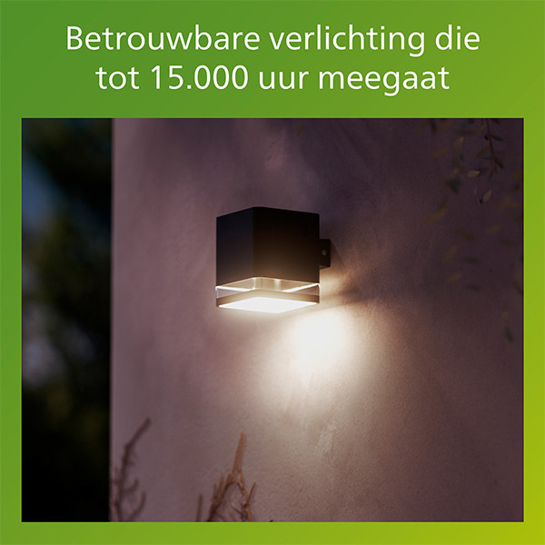 Philips solar wandlamp met sensor | Virona | 2700K | IP44 | 1.8W | Zwart LPH04825 - 4