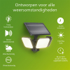 Philips solar wandlamp met sensor | Zyren | 3000K | Ultra Efficient | IP65 | 24.5W | Zwart LPH04627 - 2